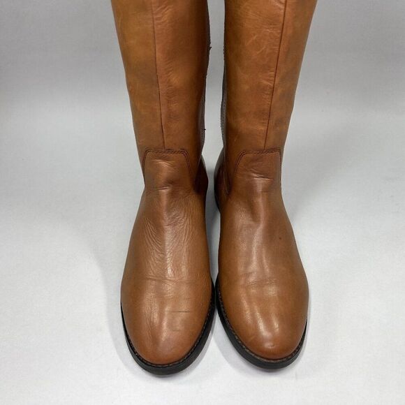 Brown Leather Knee-High Boots - Picture 4 of 15